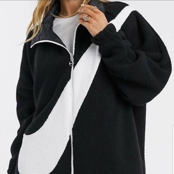 Nike Big Swoosh Reversible Jacket Sherpa - Picture 3 of 14